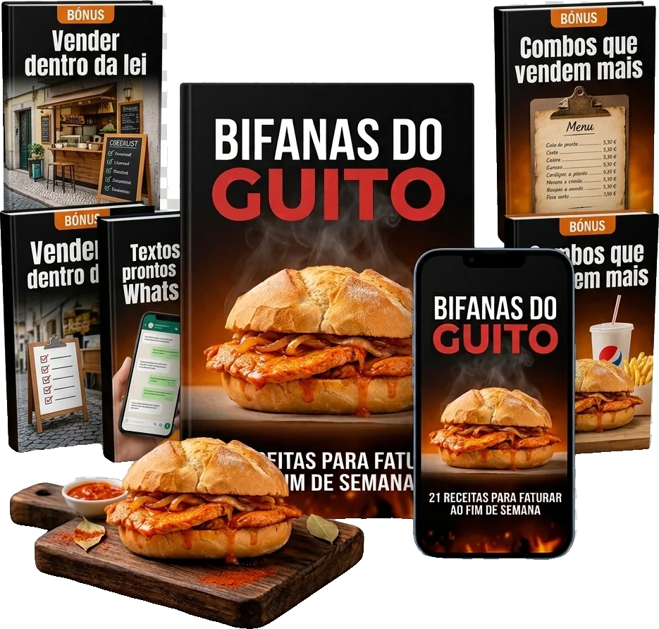 eBook Bifanas do Guito no livro e no telemóvel, com os bónus e uma bifana